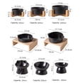 thumbnail image 2 of Cat Black Ceramic Bowl Pet Food Water Feeders Dogs Double Drinking Eating Feeding Bowls with Stand, 2 of 10