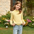 thumbnail image 5 of Girl Mock Neck Long Sleeve T Shirt Soft Basic Pullover Top Print Sweatshirt, 5 of 5