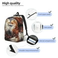 thumbnail image 3 of Rocae Romantic Flower Fox Couple for Canvas College Laptop Backpack for Men Women-Small, 3 of 5