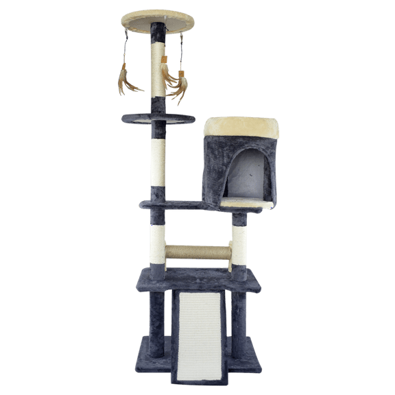 Mueble para Gato Fancy Pets Rascadores Y Casa 143 cm