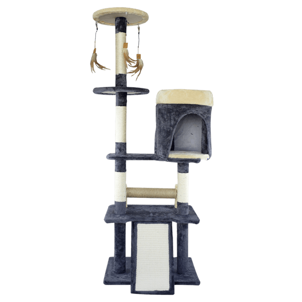 Mueble para Gato Fancy Pets Rascadores Y Casa 143 cm