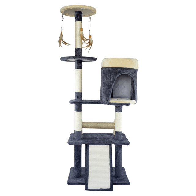 Mueble para Gato Fancy Pets Rascadores Y Casa 143 cm