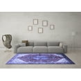 thumbnail image 3 of Ahgly Company Indoor Rectangle Medallion Blue Traditional Area Rugs, 4' x 6', 3 of 4
