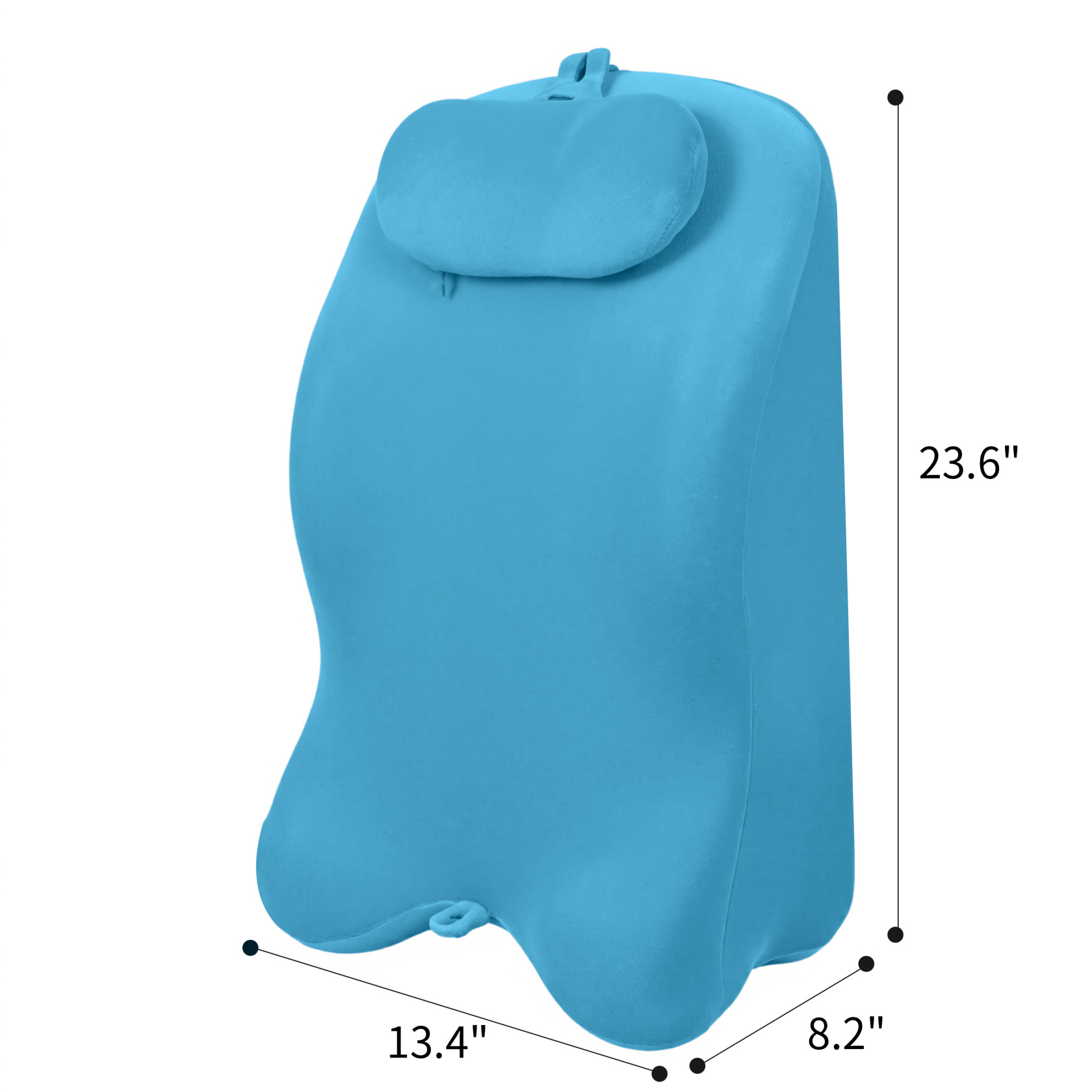 Multifunctional Ergonomic Wedge Pillow with Spinal Posture Support,Memory Foam Wedge Pillow with 40° Angle Tilt Design,Prone Pillow with Removable Cover and Small Headrest,for Home Office,Blue