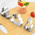 thumbnail image 4 of Gingerbread House Cookie Cutter 8pcs Winter Christmas Cookie Cutter Set 3D House Cookie Cutter Sled Snowman Deer Christmas Tree Cookie Cutters Fondant Mold for Cake Decorating Holiday ste, 4 of 8