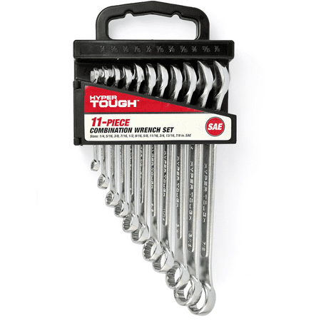 Hyper Tough 11-Piece Combination Wrench Set, SAE