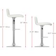 thumbnail image 3 of CorLiving Low Back Adjustable Barstool in Leatherette, set of 2, 3 of 3