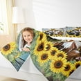 thumbnail image 4 of Manfei Funny Highland Cow Queen Comforter Set 3 Pieces, Botanical Sunflower Bedding Sets, Rustic Farmhouse Bedding Comforter Set, Luxury Bedroom Decor, 4 of 8