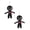 Black 2PCS, variant on yocbz Positive Support Bow Voodoo Doll, Funny Crochet Stress Relief Inspirational Gift Black Knitted Emotional Voodoo Toy Witchcraft Ornaments Easter Decor for Office Home Party Favors