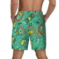 thumbnail image 3 of Kdxio Funny Animals In Jungle Print Men'S Swim Trunks With Compression Liner 7 Inch Inseam Quick Dry Swim Shorts, 3 of 7