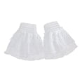 thumbnail image 3 of Paquete de 2 puños falsos, puños plisados ​​de encaje versátiles vintage para mujer,, 3 of 9
