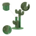 thumbnail image 4 of THE LICKER STORE Marfa 21.5" Modern Jute Triple-Cactus Cat Scratching Post with Fuzzy Toy, Green, CTR1008A, 4 of 9