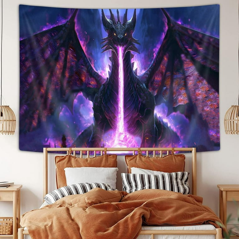  Ambesonne Medieval Decor Collection, Fantasy Scene Fearless  Knight Fighting with Dragon Danger Fire Breathing Mythology Themed Art,  Bedroom Living Room Dorm Wall Hanging Tapestry, Paprika : Home & Kitchen