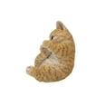 thumbnail image 3 of Garden Decor Animal Statue Orange Tabby Kitten Playing With Tail, 3 of 5