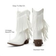 thumbnail image 4 of DREAM PAIRS Girls Cowboy Boots with Tassel Fringe Western Cowgirl Boots Stylish Comfortable Pull-On Design for Kids & Toddlers, 4 of 6
