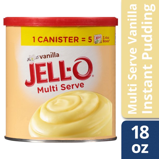JellO Vanilla Instant Pudding Mix, 18 oz Can