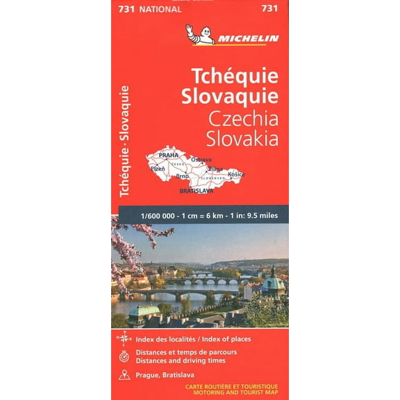 Maps/Country (Michelin): Michelin Czech & Slovak Republic Map 731 (Edition 10) (Sheet map, folded)