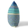 thumbnail image 4 of Flower Castle Patchwork Indoor/Outdoor Fabric Pillow with Zip -Blue Yellow 16x16, 4 of 6