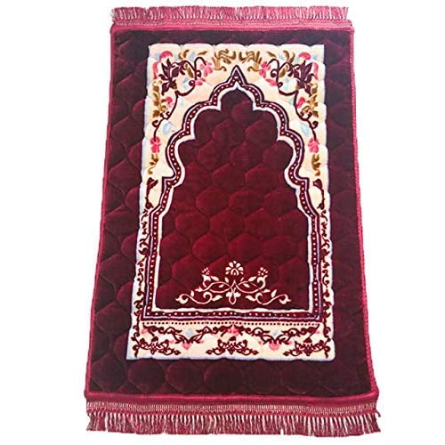 Eid Gift Muslim Prayer Rugs Islam Thick Cotton Fabric Printed Patterns