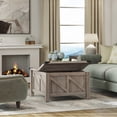 thumbnail image 3 of Square Coffee Table with Lift Top and Storage for Living Room, 30"x 30", Wash Grey, 3 of 6