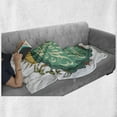 thumbnail image 6 of Beach Saying Soft Flannel Fleece Throw Blanket, Exotic Summer Vacation Concept Just Another Day in Paradise Art, Cozy Plush for Indoor and Outdoor Use, 50" x 70", Multicolor, by Ambesonne, 6 of 6