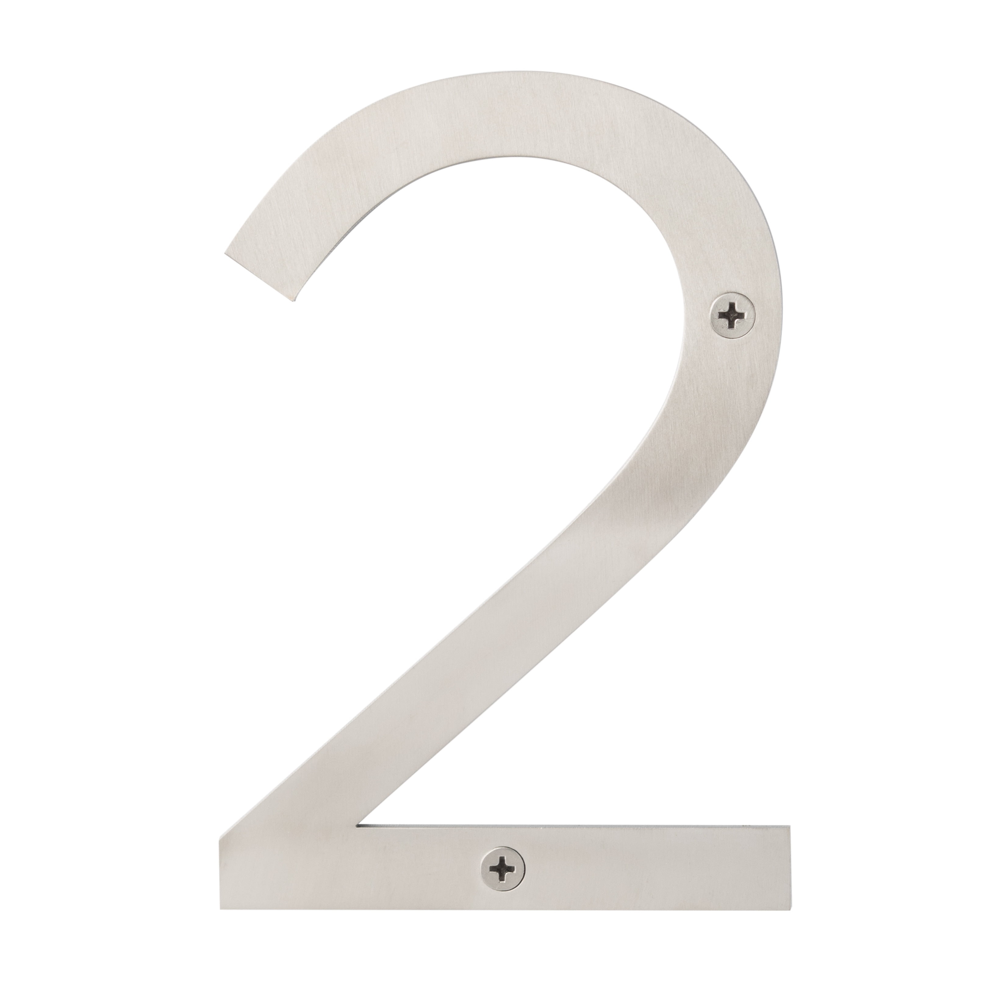Sure-loc  Stainless-steel House Numbers - 6"H Silver/3