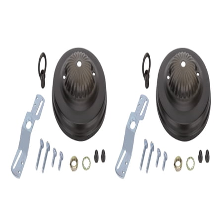 UPC: 0810027064622 | Aspen Creative 21521-12 Traditional Light Fixture Canopy Kit  5  Diameter with Collar Loop  7/16  Center Hole  Oil Rubbed Bronze  2 Pack