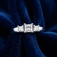 thumbnail image 4 of Pompeii 1/2ct Three Stone Princess Cut Diamond Ring 14K White Gold (H/I,I1), 4 of 5