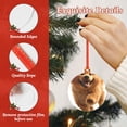 thumbnail image 4 of Cauagu Happy Fluffy Running Dog Pattern Acrylic Christmas Pendant,1-Pack Christmas Ornaments Xmas Tree Decor Christmas Décor with Ribbon Cute Tree Hanging for Party Favors-Round Shape, 4 of 7
