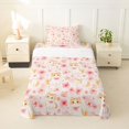 thumbnail image 2 of Manfei Kawaii Pet Twin Sheets, Spring Cherry Blossoms Bedding, Pink, 3pcs, 1 Flat Sheet, 1 Fitted Sheet and 1 Pillowcase, 2 of 6