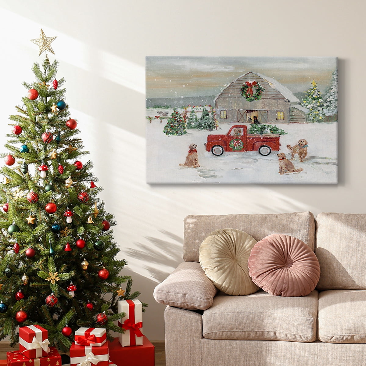 Christmas On The Farm- Gallery Wrapped Canvas