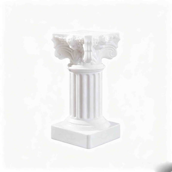 Set of 3 Resin Roman Column Candle Holders, Corinthian Style Pillars with 3 assorted Sizes for Home Decor, Wedding Props, Photography Use and Decorative Indoor Pedestals