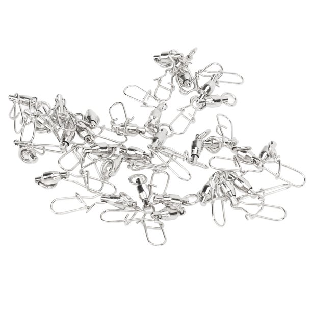 Giratorios De Pesca, 30 Piezas De Acero Inoxidable Con Rodamiento De Bolas, Bloqueo De Pesca, Giratorios A Presión, Herramienta De Pesca Para Agua Dulce Y Salada