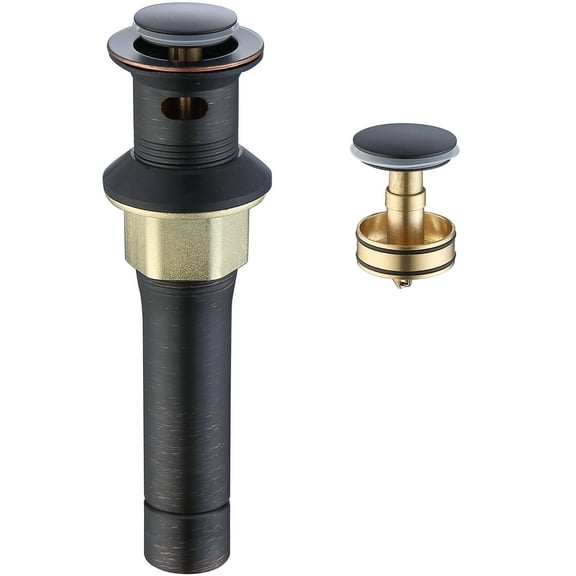 IVV Bathroom Faucet Vessel Vanity Sink Pop Up Drain Stopper Without Overflow, Oil Rubbed Bronze