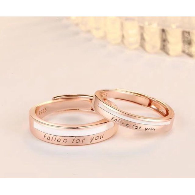 Anillo de Plata de Ley 925 para parejas, 2 uds., simplicidad ajustable, moda exquisita, accesorios de joyería para hombres y mujeres, regalo de fiesta de boda