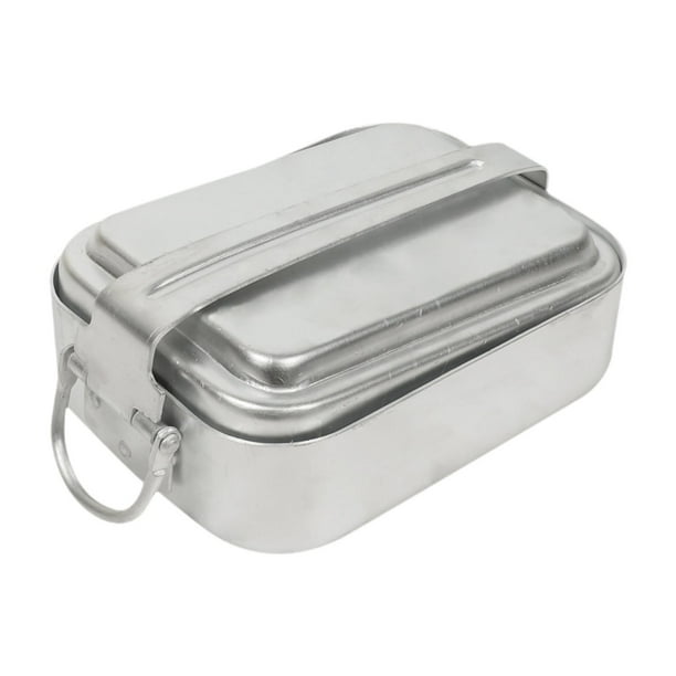 Lata para acampar, caja para la cena, contenedor portátil para almacenar alimentos, lonchera, contenedor de alimentos para la escuela, senderismo,