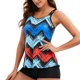 thumbnail image 4 of Traje de baño de dos piezas dividido con estampado sexy con tirantes casuales para mujer Traje de baño de playa Traje de baño Fridja  nalpqowj50743, 4 of 9