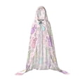 thumbnail image 7 of Honeii Colorful Bunny Print Poncho Cape, Cloak Coat, Snuggly Hooded Wearable Blanket, Hooded Cape For Teenagers,Halloween Costumes-Small, 7 of 7
