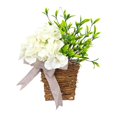 thumbnail image 1 of Colgador De Puerta De Hortensia Color Crema, Cesta De Flores Para Puerta Delantera Exterior, 1 of 5