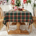 thumbnail image 6 of Christmas Tablecloth with Red and Green Plaid - Holiday Xmas Table Cloths Rectangle - 140*220, 6 of 7