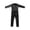 Black, variant on YunPes Girls Solid Metallic Glossy Leotard Jumpsuit Soft Stretchy Shiny Long Sleeve Onesies Halloween Dress-Up Party Performance Wear