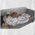 thumbnail image 6 of Lotus Soft Flannel Fleece Throw Blanket, Flower Bloom Abstract Modern Style Mandala Influences Symmetric Folk Pattern, Cozy Plush for Indoor and Outdoor Use, 50" x 70", Multicolor, by Ambesonne, 6 of 6