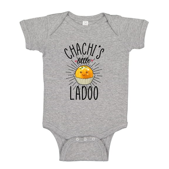 Chachi's Little Ladoo Baby Bodysuit One Piece NB Athletic Heather
