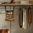 thumbnail image 4 of ZIATUBLE Sunflower Storage Bag Clothespin Wooden Laundry Clothes Pin Holder with Two Snap Buttons Hanging Pantry Organizer for Storage Bags Dirty Resistant Hanging Clothespin Pouch, 4 of 7