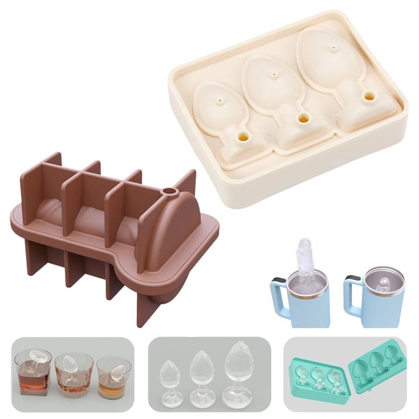 CAIROYAR Molde de silicona para cubitos de hielo, divertido cubo de hielo con forma de genitales masculinos para fiesta de whisky.
