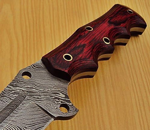 Poshland TR-1166, Custom Handmade Damascus steel Tracker Knife - Tanto Style Blade