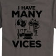 thumbnail image 3 of Instant Message - I Have Many Vices - Men's Short Sleeve Graphic T-Shirt, 3 of 6