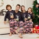 thumbnail image 1 of Pijamas estampados navideños para padres e hijos, conjunto de ropa de noche de manga larga con cuello redondo, ropa europea y americana para el hogar, novedad, 1 of 3