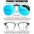 thumbnail image 2 of Joopin Polarized Clip on Sunglasses for Women Men Rimless Flip Up Anti-Glare Driving Glasses(Mirrored Blue), 2 of 9