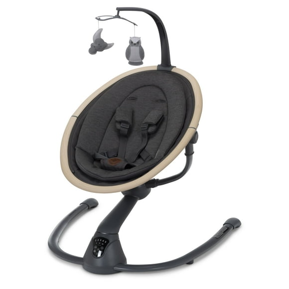 Maxi-Cosi Cassia Columpio para bebés para bebés: Columpio portátil inteligente para bebés con música, columpio para bebés ligero y plegable, columpio para bebés con rotación de 360 grados, grafito c